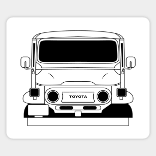 Toyota Land Cruiser FJ40 Black Outline Magnet